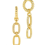 Andi Chain Link Drop Hoop Earrings