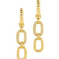 Andi Chain Link Drop Hoop Earrings