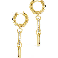 Andi Chain Link Drop Hoop Earrings