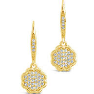 Rose Petal Short Drop Earrings