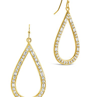 Evangeline CZ Teardrop Hoop Earrings