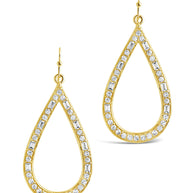 Evangeline CZ Teardrop Hoop Earrings
