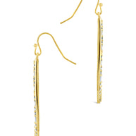 Evangeline CZ Teardrop Hoop Earrings