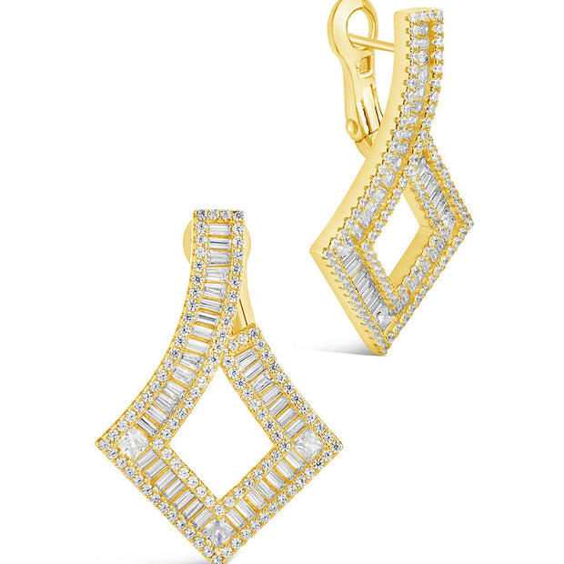 Amina CZ Statement Drop Earrings