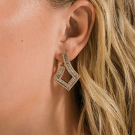 Amina CZ Statement Drop Earrings
