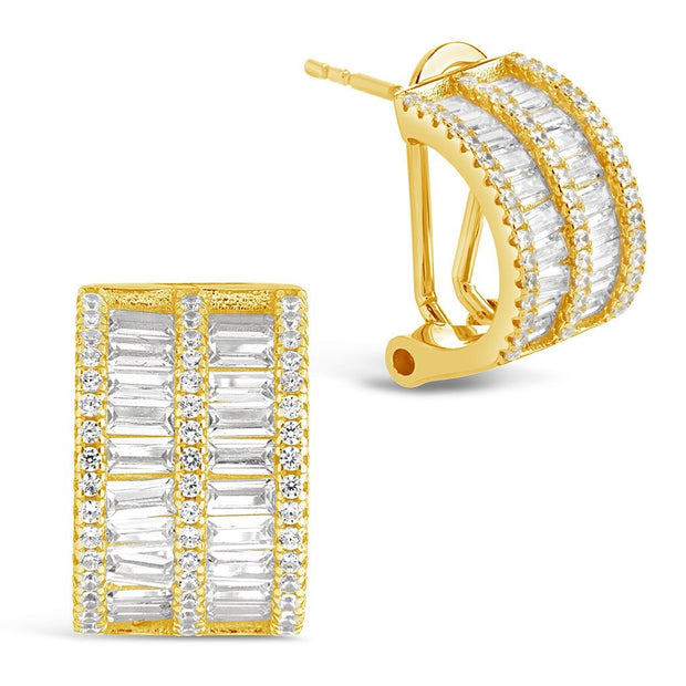Serena CZ Hoop Earrings