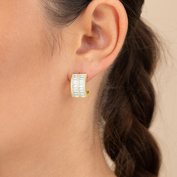Serena CZ Hoop Earrings