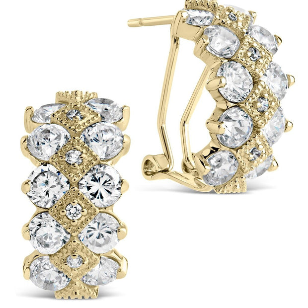 Lena CZ Hoop Earrings