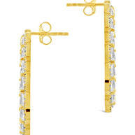 Rosario CZ Oval Stud Earrings