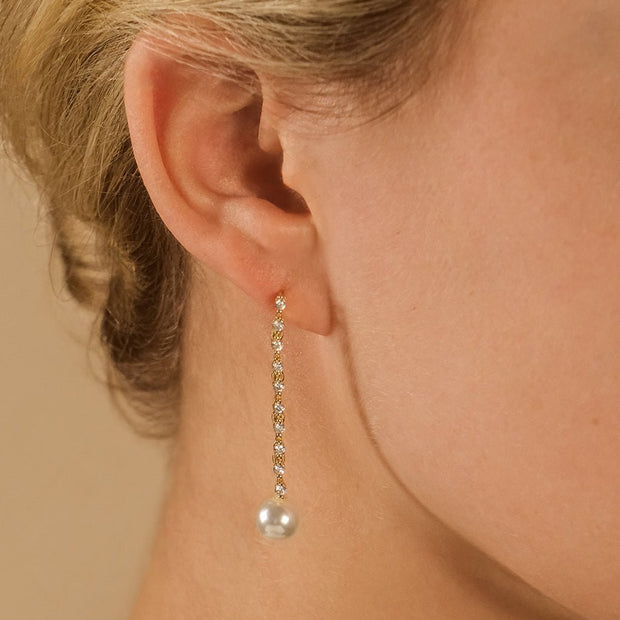 Blake Pearl Drop Stud Earrings