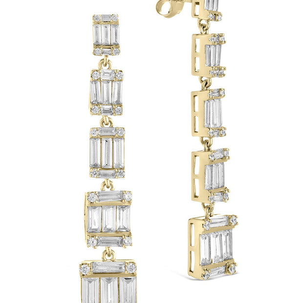 Penelope CZ Drop Stud Earrings