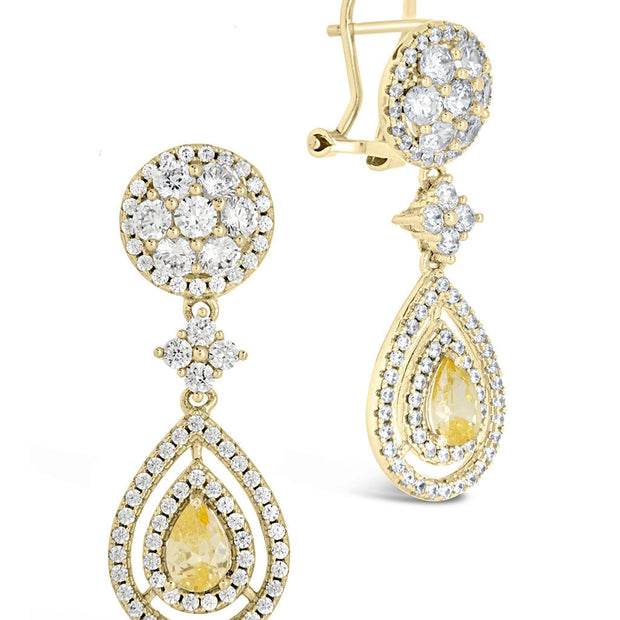 Jennifer CZ Drop Stud Earrings