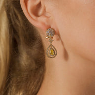 Jennifer CZ Drop Stud Earrings