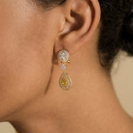 Jennifer CZ Drop Stud Earrings