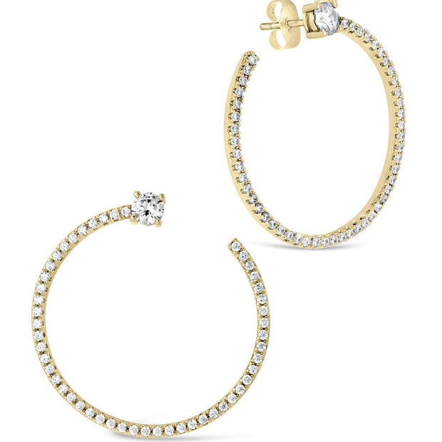Cindy CZ Circle Stud Earrings
