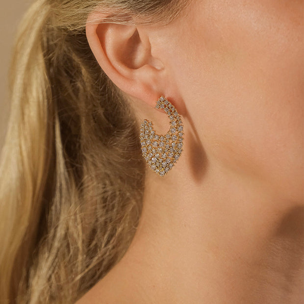Priscilla CZ Statement Stud Earrings