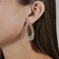 Olivia CZ Oval Stud Earrings
