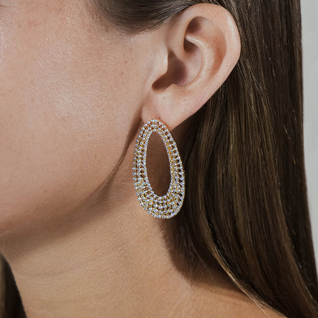 Olivia CZ Oval Stud Earrings