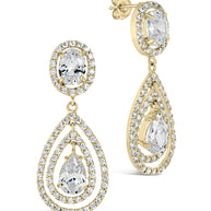Cheyenne CZ Drop Stud Earrings