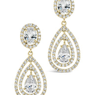 Cheyenne CZ Drop Stud Earrings