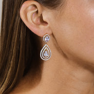 Cheyenne CZ Drop Stud Earrings