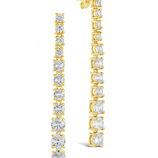 Natasha CZ Drop Stud Earrings