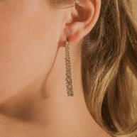 Natasha CZ Drop Stud Earrings