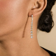 Natasha CZ Drop Stud Earrings