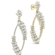 Gail Statement CZ Drop Earrings