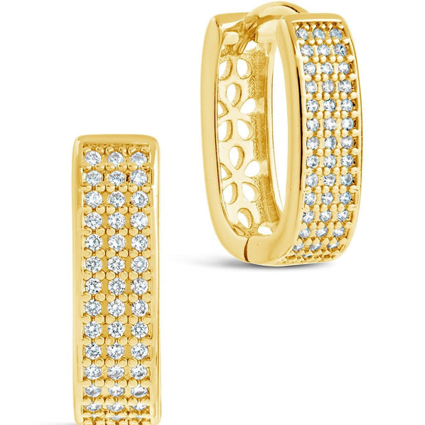 Renee CZ Huggie Hoop Earrings
