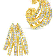 Jenny CZ Statement Hoop Earrings