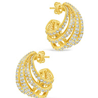 Jenny CZ Statement Hoop Earrings