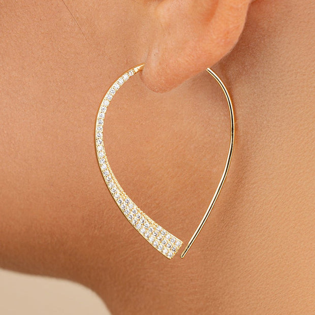 Carlotta CZ Threader Earrings