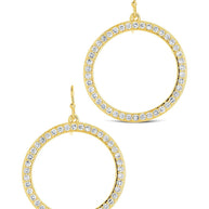 Della CZ Circle Dangle Earrings