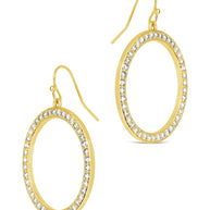 Della CZ Circle Dangle Earrings