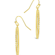 Della CZ Circle Dangle Earrings