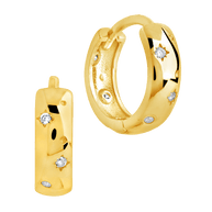 Greer CZ Burst Micro Hoop Earrings