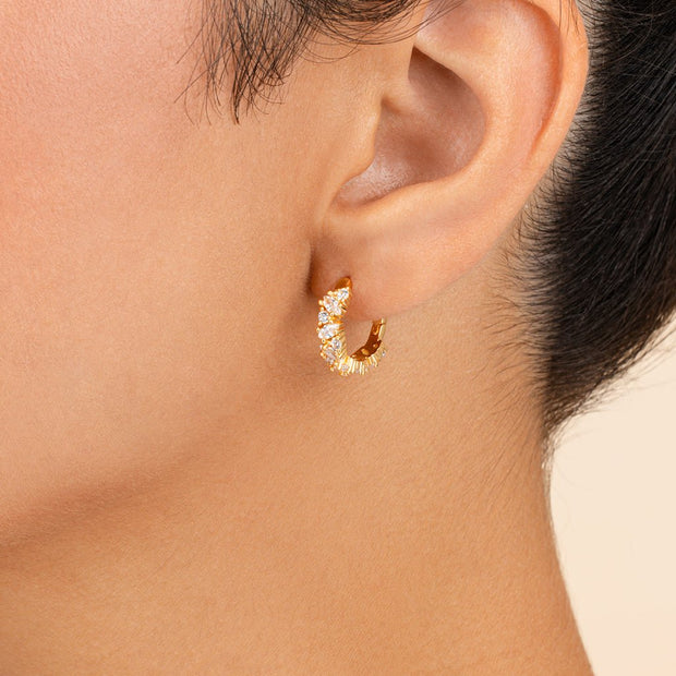 Georgia CZ Micro Hoop Earrings