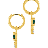 Harmony CZ & Opal Charm Hoop Earrings