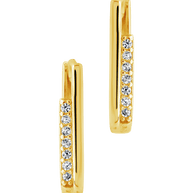 Nadine CZ Rectangle Hoop Earrings