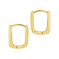 Nadine CZ Rectangle Hoop Earrings