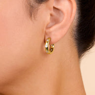 Molly CZ Studded Micro Hoops