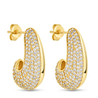 Callie CZ Teardrop Polished Earring