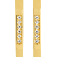 Aria Geometric CZ Micro Hoop Earrings