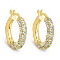 Cordelia CZ Studded Hoop Earrings