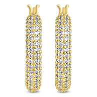 Cordelia CZ Studded Hoop Earrings