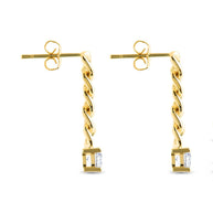 Phoebe CZ Chain Link Drop Stud Earrings