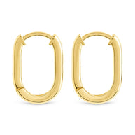 Casey Rectangular CZ Hoop Earrings