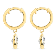 Sterling Silver Lizzy CZ Heart Drop Earrings