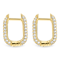 Francesca CZ Rectangular Hoop Earrings